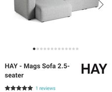 HAY Mags 2.5 Seater Sofa L shape corner - excellent condition RRP E3800
