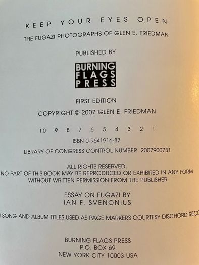 Fugazi - Keep Your Eyes Open (First Edition)