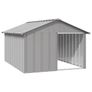 Dog House Grey 116.5x153x81.5 cm Galvanised Steel Image 2