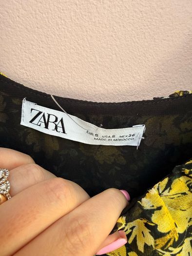 Zara floral occasion midi dress