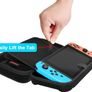 Carrying Case Compatible with Nintendo Switch/OLED Model, Travel Case with 20 Game Cartridges, Protective Hard Shell Pouch for Switch & OLED Accessories, Black Image 3