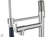 Professional Single Lever Chrome Spring Pre-Rinse Pull Out Sprayer Kitchen Taps, Commercial Deck Mounted Kitchen Pull Down Taps