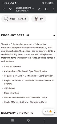 Eldon ceiling light