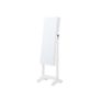 Jewellery cabinet white jewelry cabinet, mirror cabinet standing, with 2 separate make-up organizers, frameless full-length mirror, lockable, for chains, earrings, make-up, white Image 3