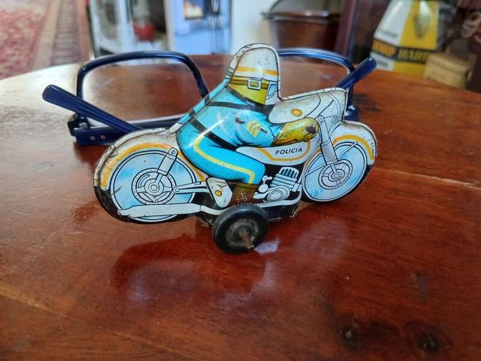Vintage tinplate motorcycle