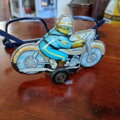 Vintage tinplate motorcycle