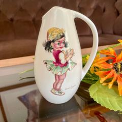 Vintage Brownie Downing Posy Vase or Small Water Jug 1962