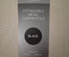 Black Metal Curtain Pole