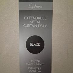 Black Metal Curtain Pole