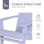 Outdoor Classic Wooden Adirondack Deck Chair with Cup Holder (FREE POSTAGE) Image 7