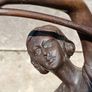 18" Agathon Leonard Art Nouveau Bronze Dancer Image 3