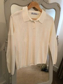 Long Sleeve Cream Ladies Knit size14/16