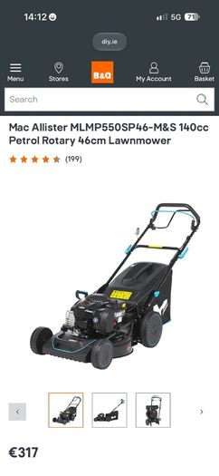 Mac Allister 46cm Petrol Lawnmower
