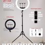 Professional HD 21 inches LED Ring Light With Tripod Black (2.1 M) Image 7