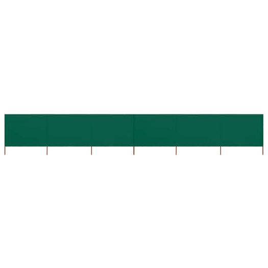 6-panel Wind Screen Fabric 800x160 cm Green