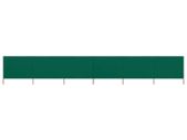 6-panel Wind Screen Fabric 800x160 cm Green
