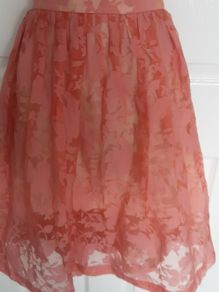 Topshop Salmon  Embellished Skirt in Size 10