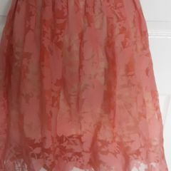 Topshop Salmon  Embellished Skirt in Size 10