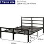 Metal King Bed Frame with Headboard Mattress Foundation with Storage-Enhanced Image 2
