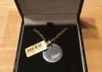 Hallmarked Silver Disc Pendant & Heavy Chain