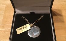 Hallmarked Silver Disc Pendant & Heavy Chain