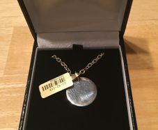 Hallmarked Silver Disc Pendant & Heavy Chain