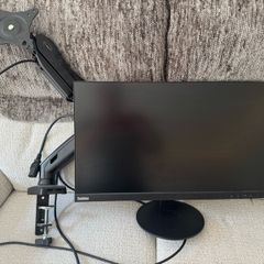 Thinkvision PC monitor and monitor arm desk mount