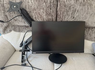 Thinkvision PC monitor and monitor arm desk mount