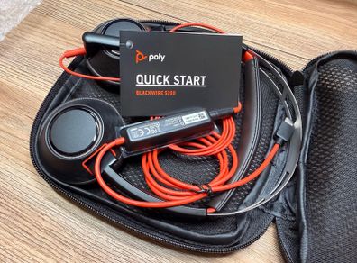 Poly Blackwire 5220 USB-C Stereo Headset - New, with Pouch