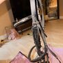 Two bridles (one leather with bit and one material) with le mieux head collar Image 3