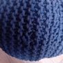 Navy knitted Footstool Image 7