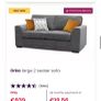 2 seater couch (DFS Okra) Image 3