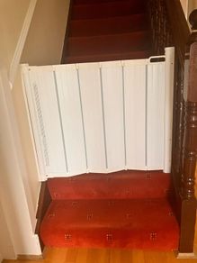 Two Babydan auto retracting stair gates plus brand new extensions