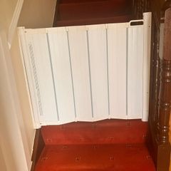 Two Babydan auto retracting stair gates plus brand new extensions