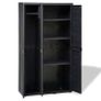 Garden Storage Cabinet with 4 Shelves Black Image 8
