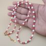 Natural Pearl & Rose Quartz Necklace Elegant 22 Design Image 5
