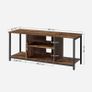 TV cabinet with open compartments 40 x 120 x 50 cm vintagebrown-black Image 4