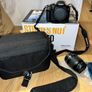 Canon EOS 2000D DSLR with EFS 18-55 lens, shoulder bag and memory card Image 2