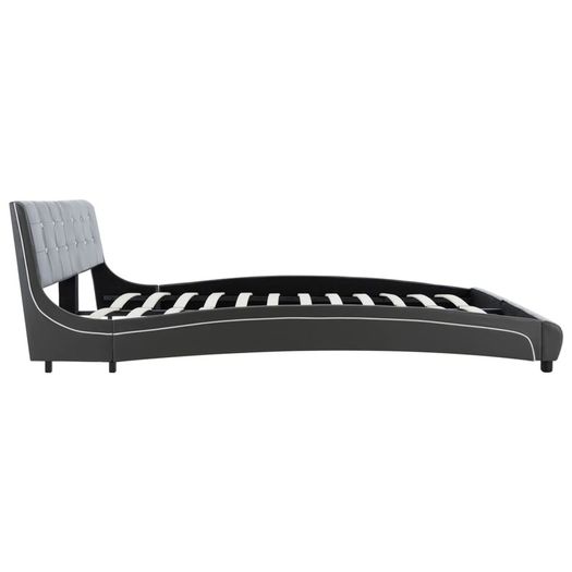 Bed Frame Grey Faux Leather 150x200 cm