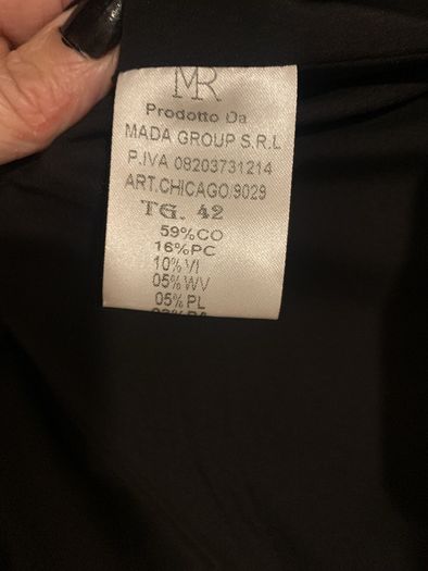 coat Bnwt designer brand Manuela Riva size 42. 12/14