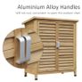 NEW SALE | Garden Shed Wooden Garden Storage Shed 2 Door Unit Solid Fir Wood Garage Tool Organisation Cabinet 87L x 46.5W x 96.5Hcm Image 4