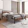 Double Bed Frame with Wooden Headboard Image 6