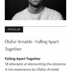 1 ticket Olafur Arnalds NCH
