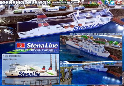 Stena Adventurer Stena Line Card Model Ferry Kit