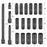 20pcs 1/2" Drive Metric Impact Socket Set Universal Socket Metric Drive Deep Socket Wrench For Air Pneumatic Repair Tools Image 10