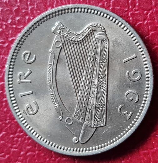 Ireland Unc Shilling 1963 1s coin