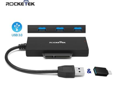 Rocketek USB 3.1 (Type-A & Type-C) USB 3.0 Hub & External SATA III 2.5" SSD/HDD Adapter (Brand New/Warranty)