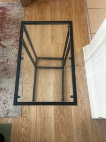Black Glass Side Table