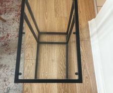 Black Glass Side Table