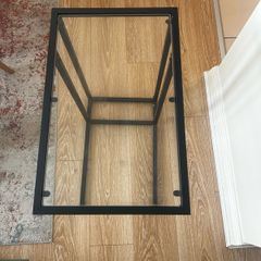 Black Glass Side Table